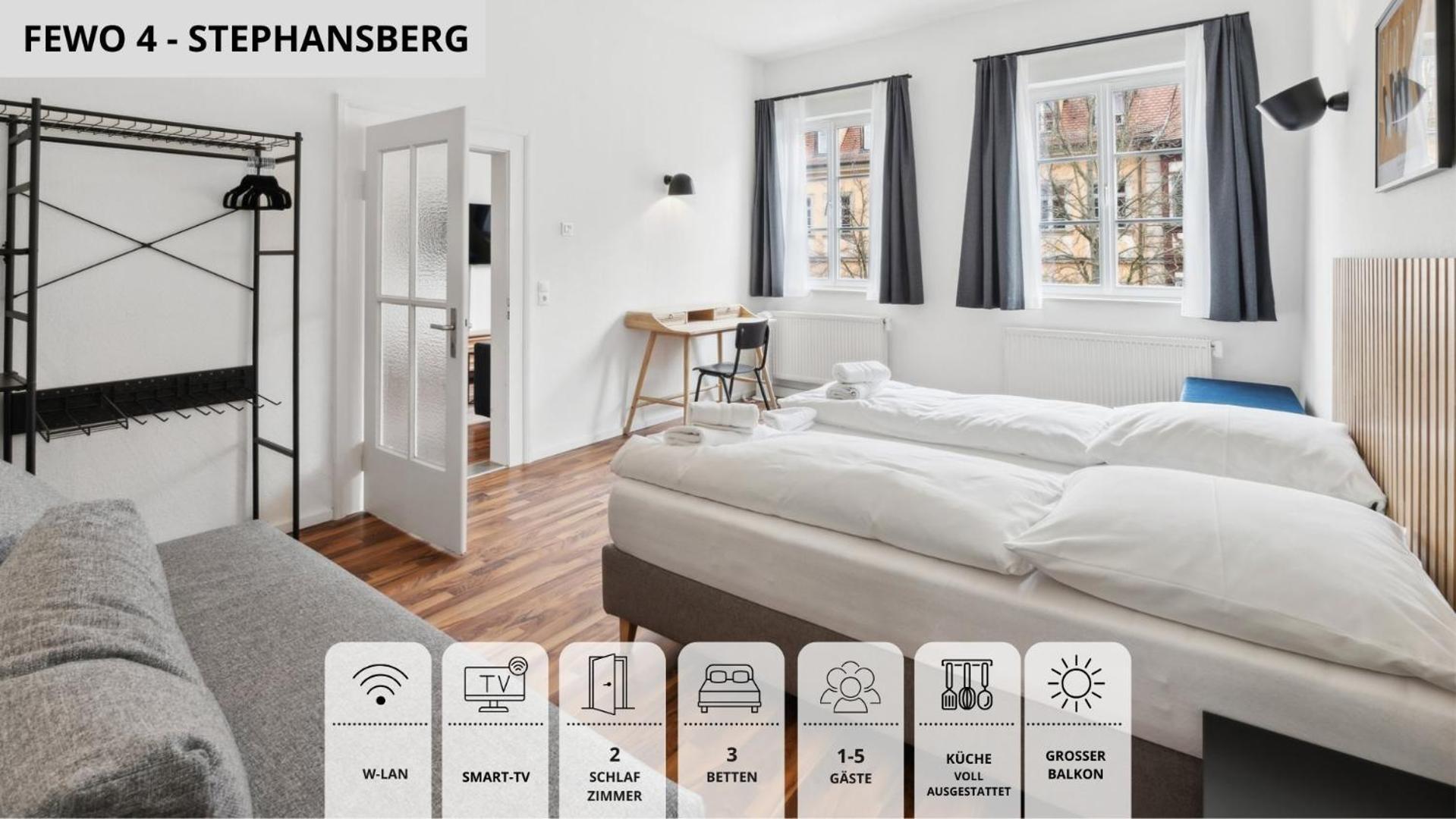 Apartment Neu Kapapart15 - 6 Schoene Fewos Mit Einbaukueche, Bad Und Balkon In Der Altstadt Auf Bambergs Insel